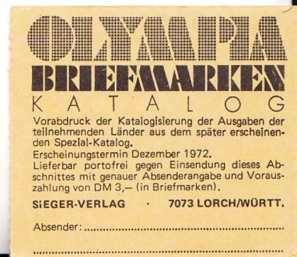 BRD MH 0017 ** - 1972 - Reklame "Postgebühren"